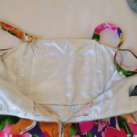 Vintage 90s SPENCE Corset Floral Spring Dress Bodycon SZ 6 - Picture 8 of 13